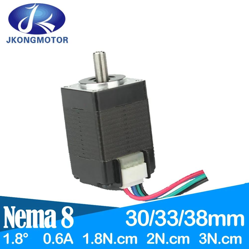 3D  CNC κ Nema 8  , 1.8  20  , 1.8Ncm, 2Ncm, 3Ncm, 0.6A, 4- Nema8  , 30mm, 33mm, 38mm
